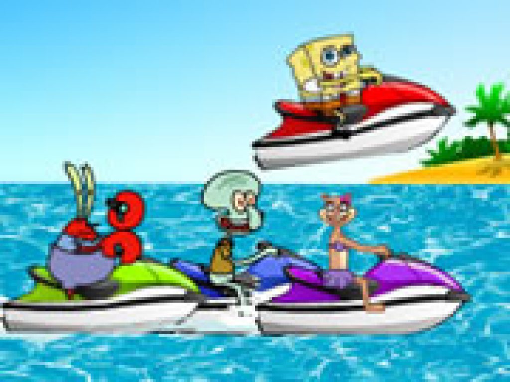Spongebob Jet Ski Coffee Break